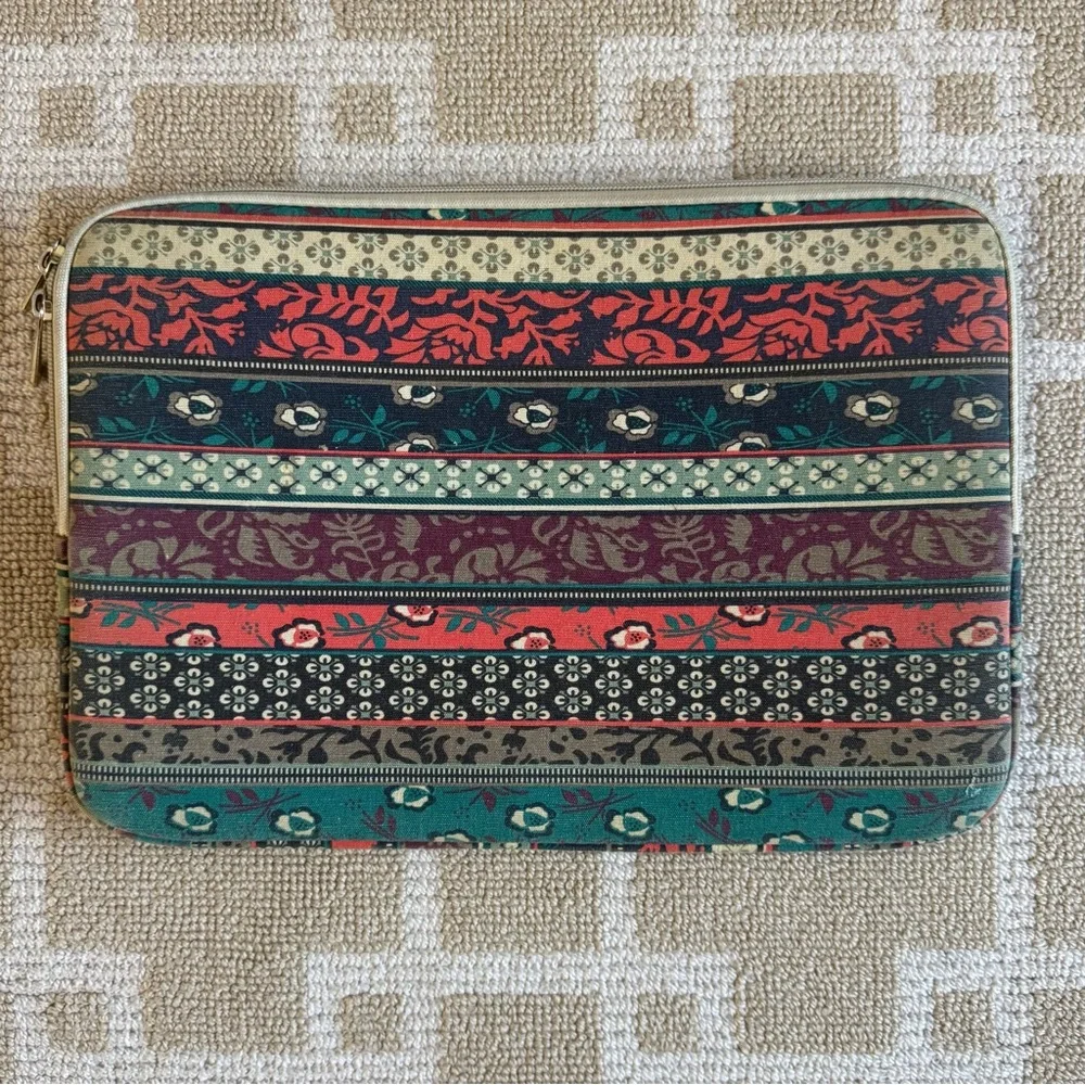 Kinmac Laptop Sleeve Tech Case Travel Work School Camous Multicolor Boho Floral